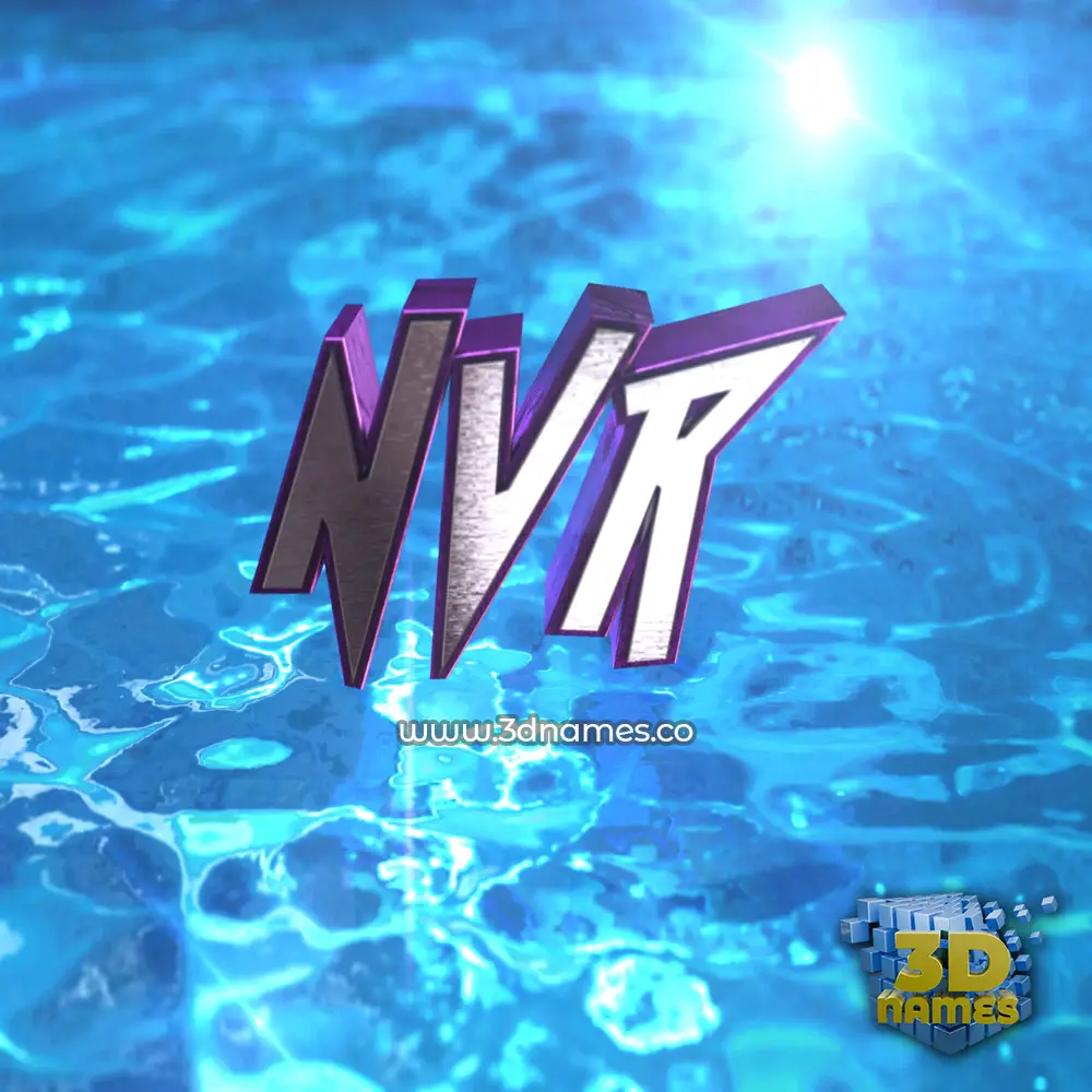 nvr in Water 2015 style - 3D name wallpaper