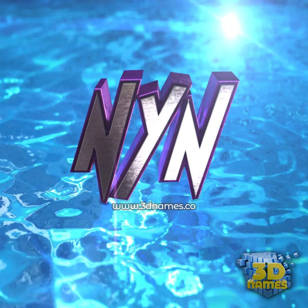 nyn in Water 2015 style - 3D name wallpaper