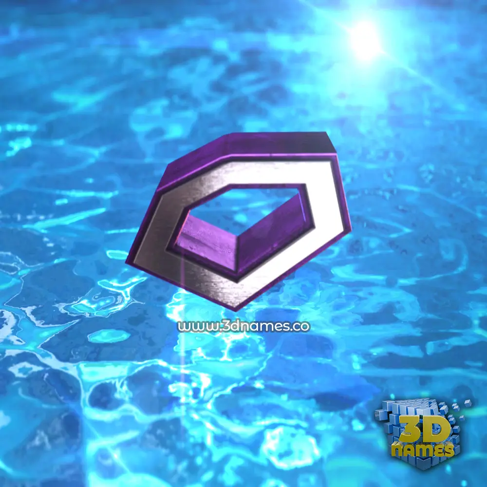 o in Water 2015 style - 3D name wallpaper