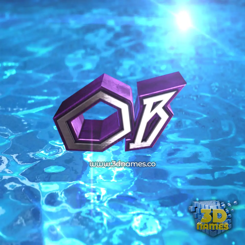 ob in Water 2015 style - 3D name wallpaper