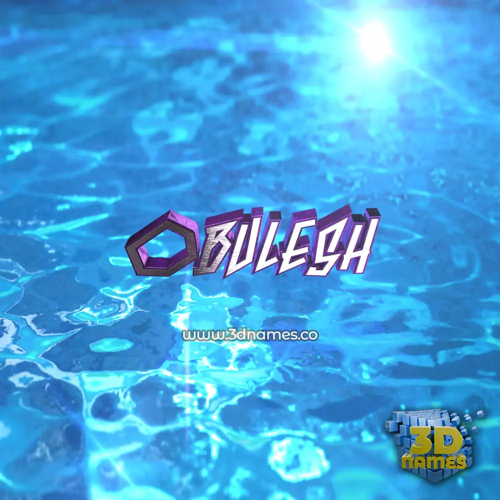 obulesh in Water 2015 style - 3D name wallpaper