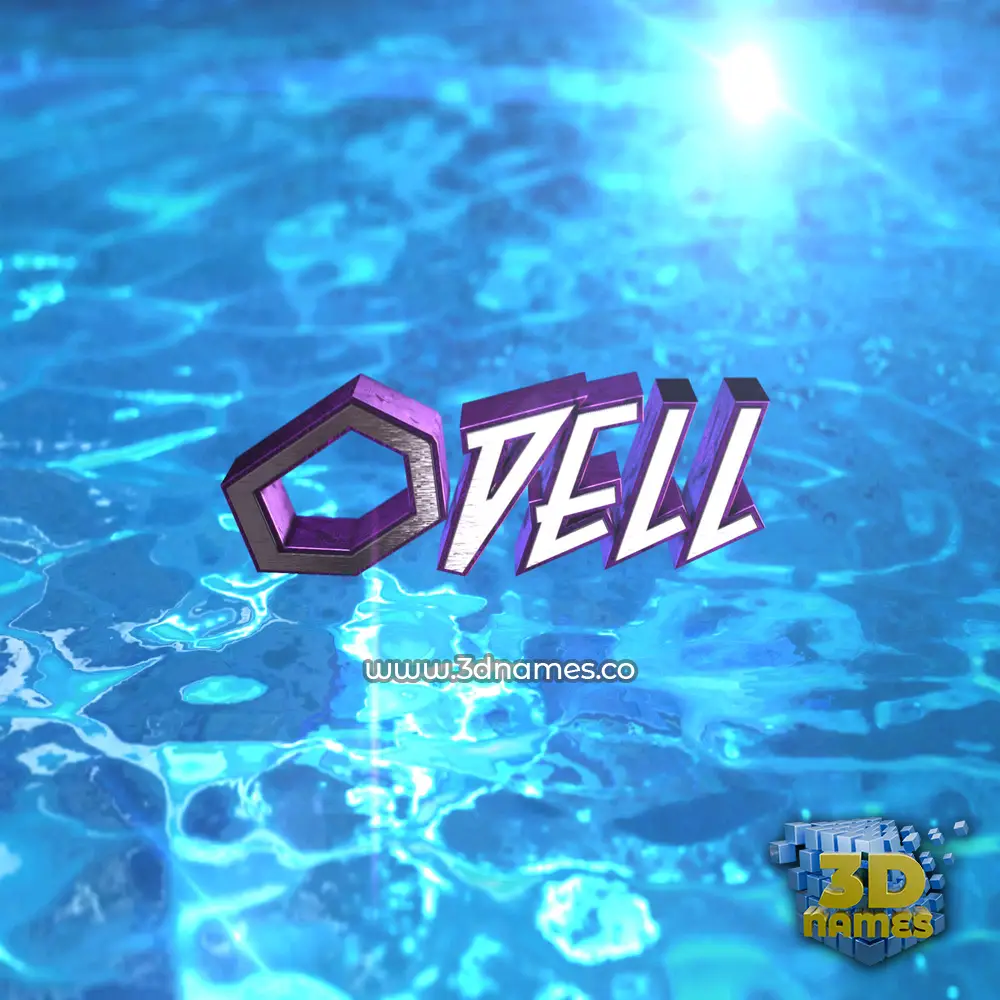 odell in Water 2015 style - 3D name wallpaper