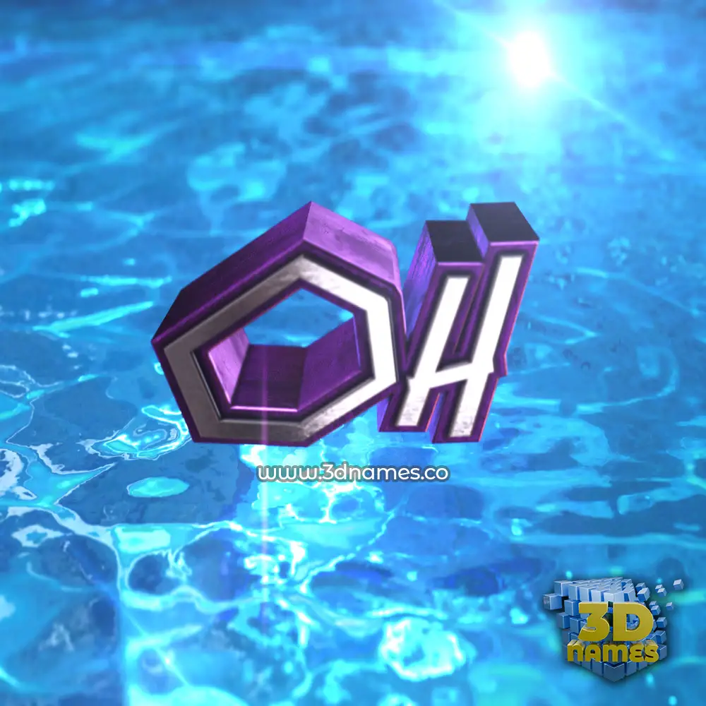 oh in Water 2015 style - 3D name wallpaper