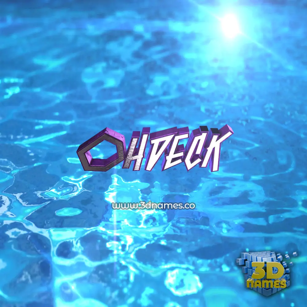 ohdeck in Water 2015 style - 3D name wallpaper