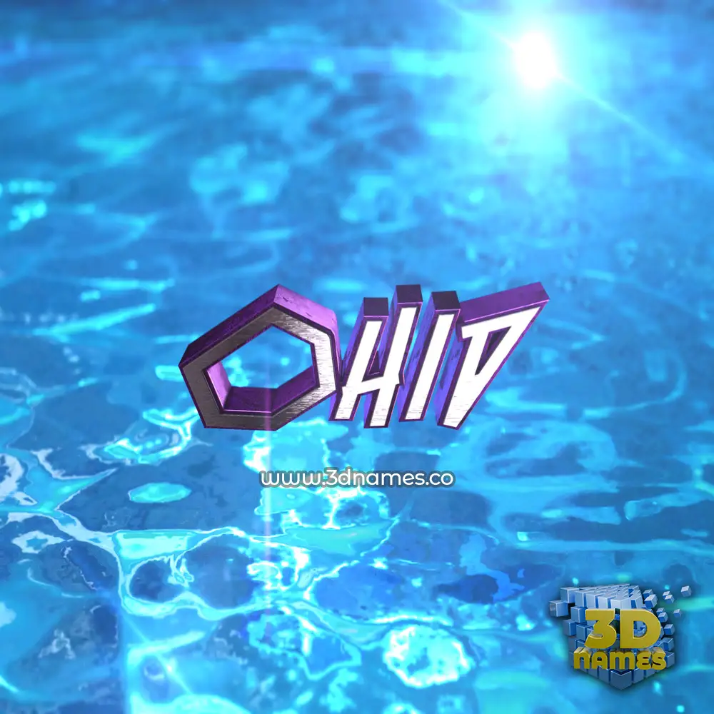ohid in Water 2015 style - 3D name wallpaper