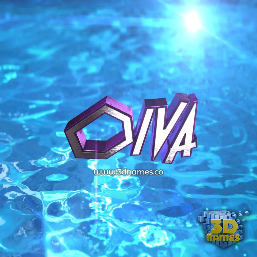 oiva in Water 2015 style - 3D name wallpaper