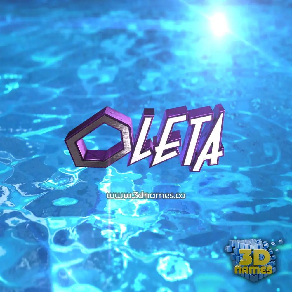 oleta in Water 2015 style - 3D name wallpaper