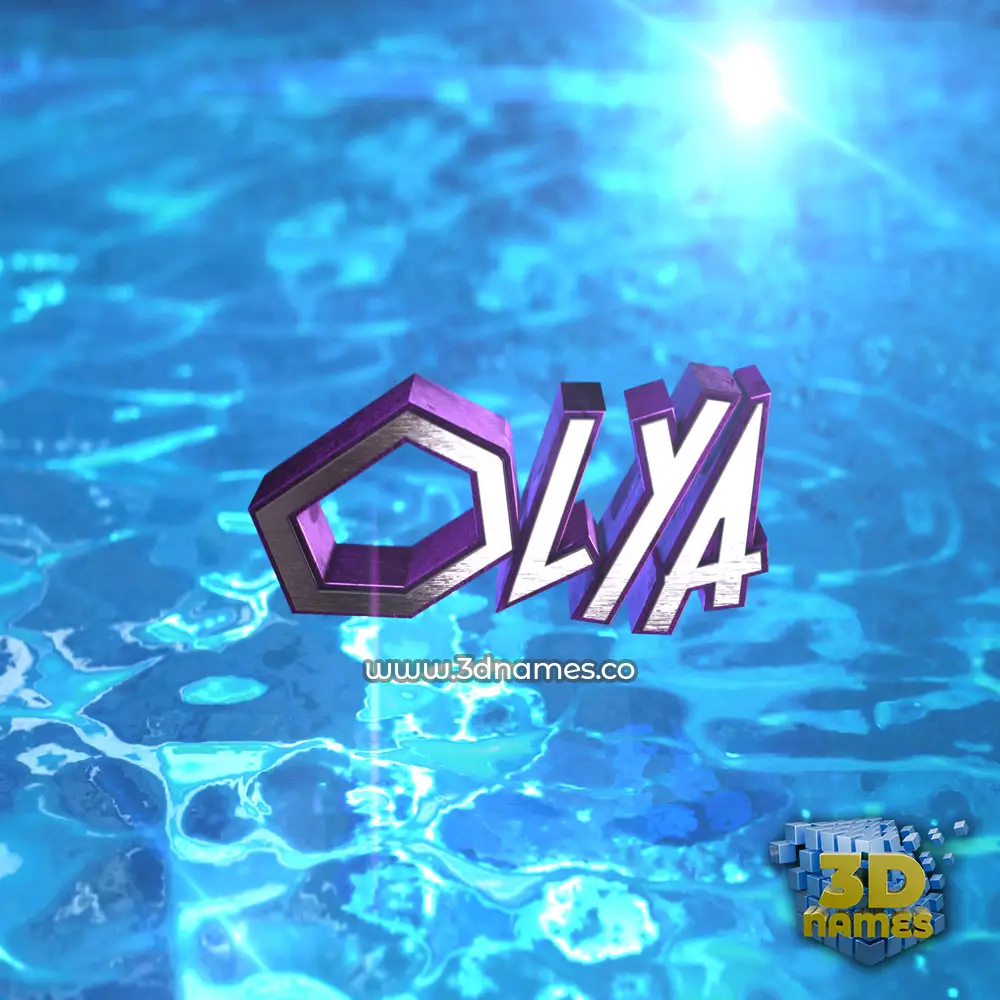 olya in Water 2015 style - 3D name wallpaper