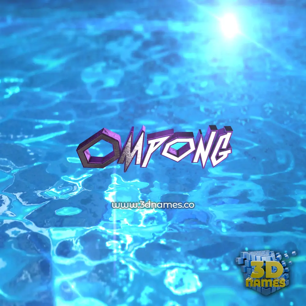 ompong in Water 2015 style - 3D name wallpaper