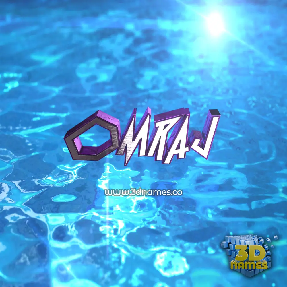 omraj in Water 2015 style - 3D name wallpaper