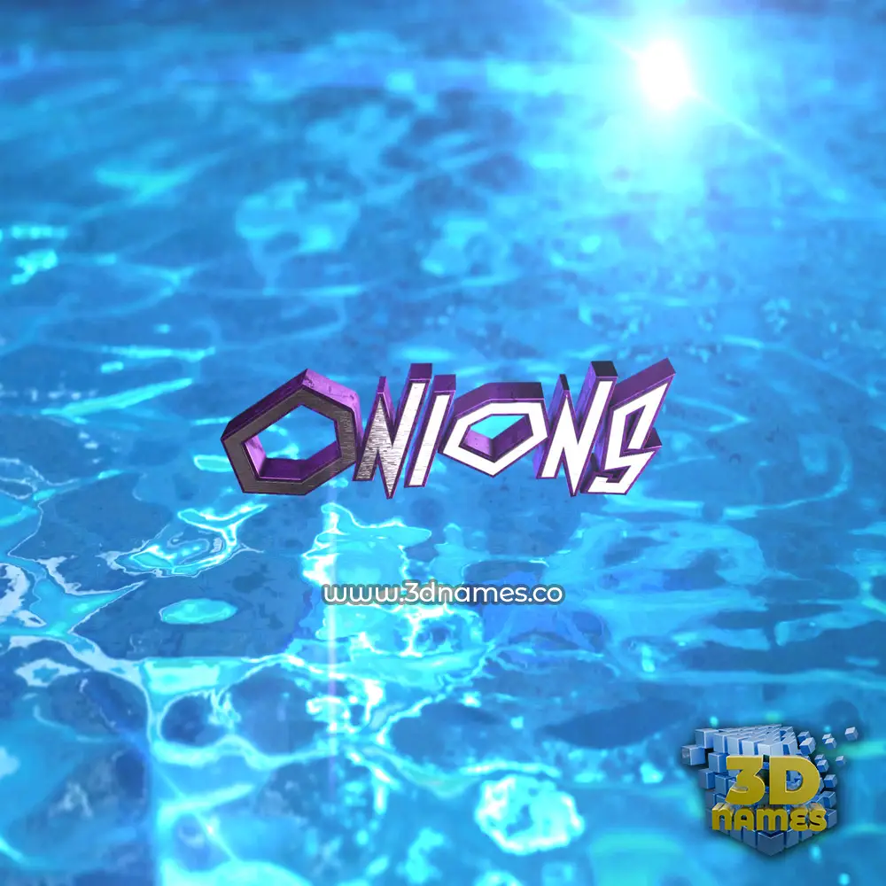 onions in Water 2015 style - 3D name wallpaper