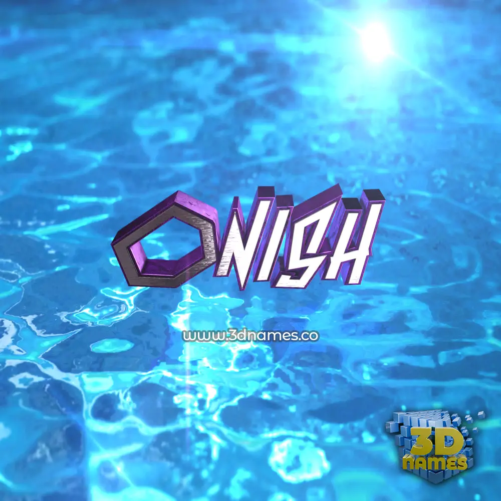 onish in Water 2015 style - 3D name wallpaper