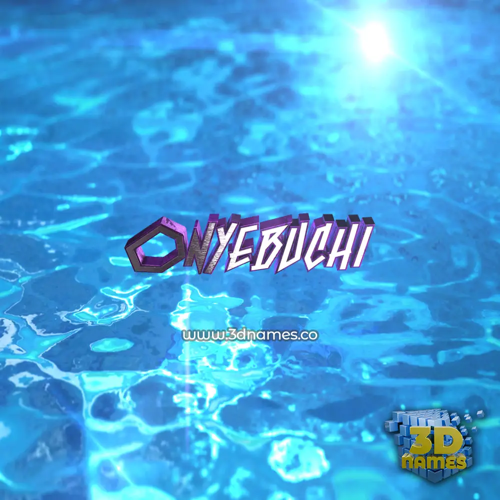 onyebuchi in Water 2015 style - 3D name wallpaper
