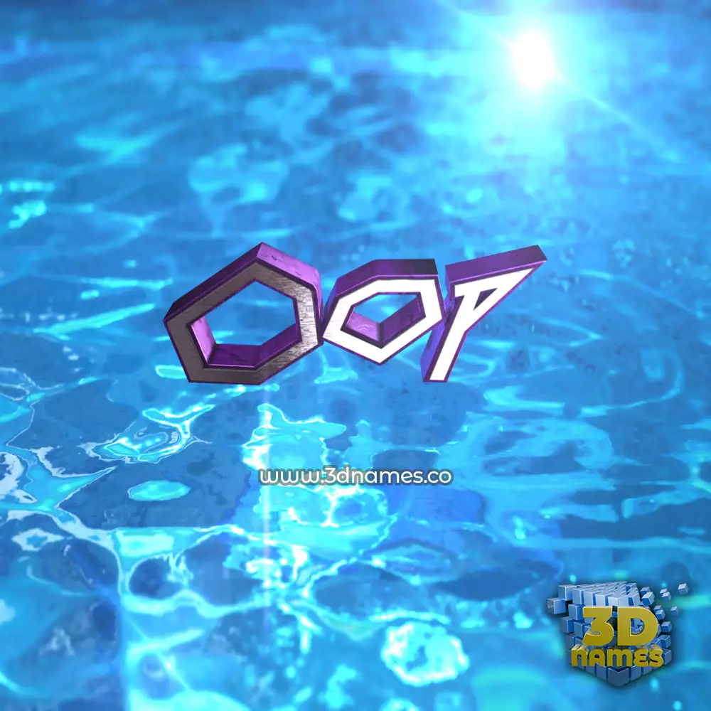 oop in Water 2015 style - 3D name wallpaper