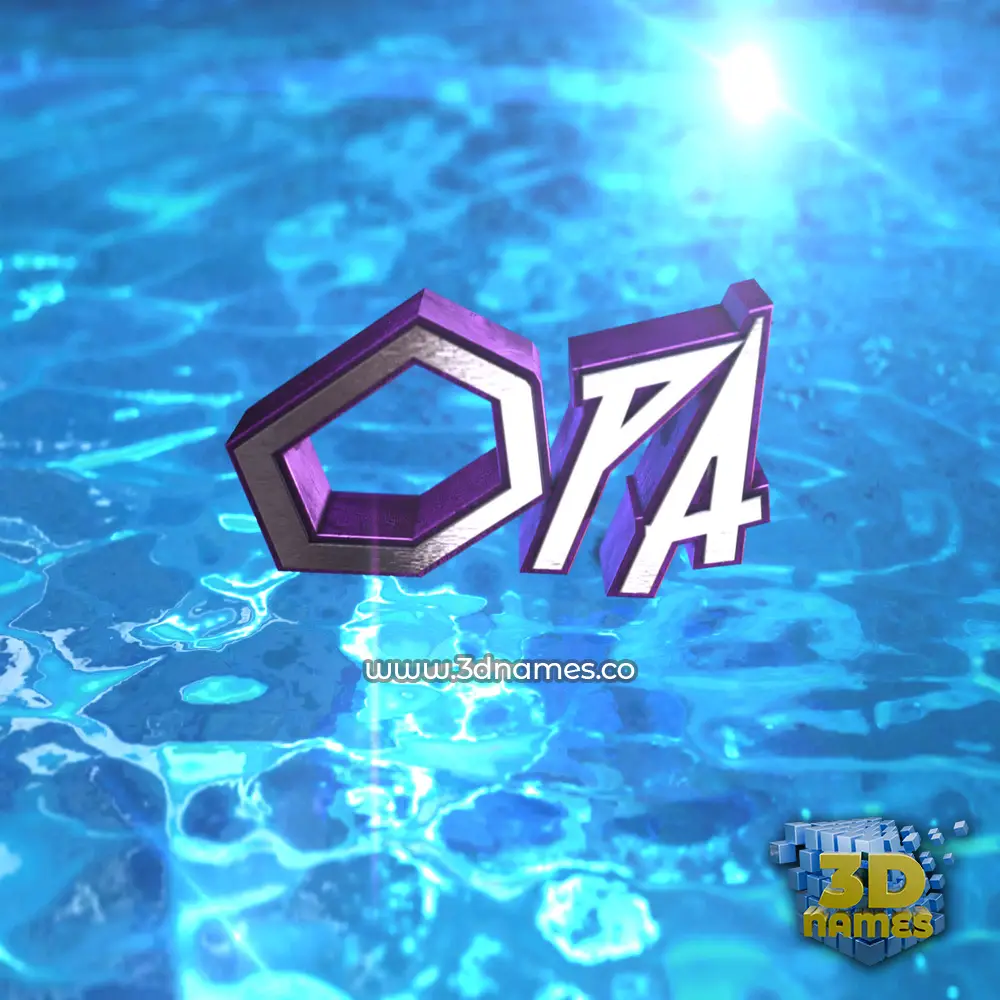 opa in Water 2015 style - 3D name wallpaper