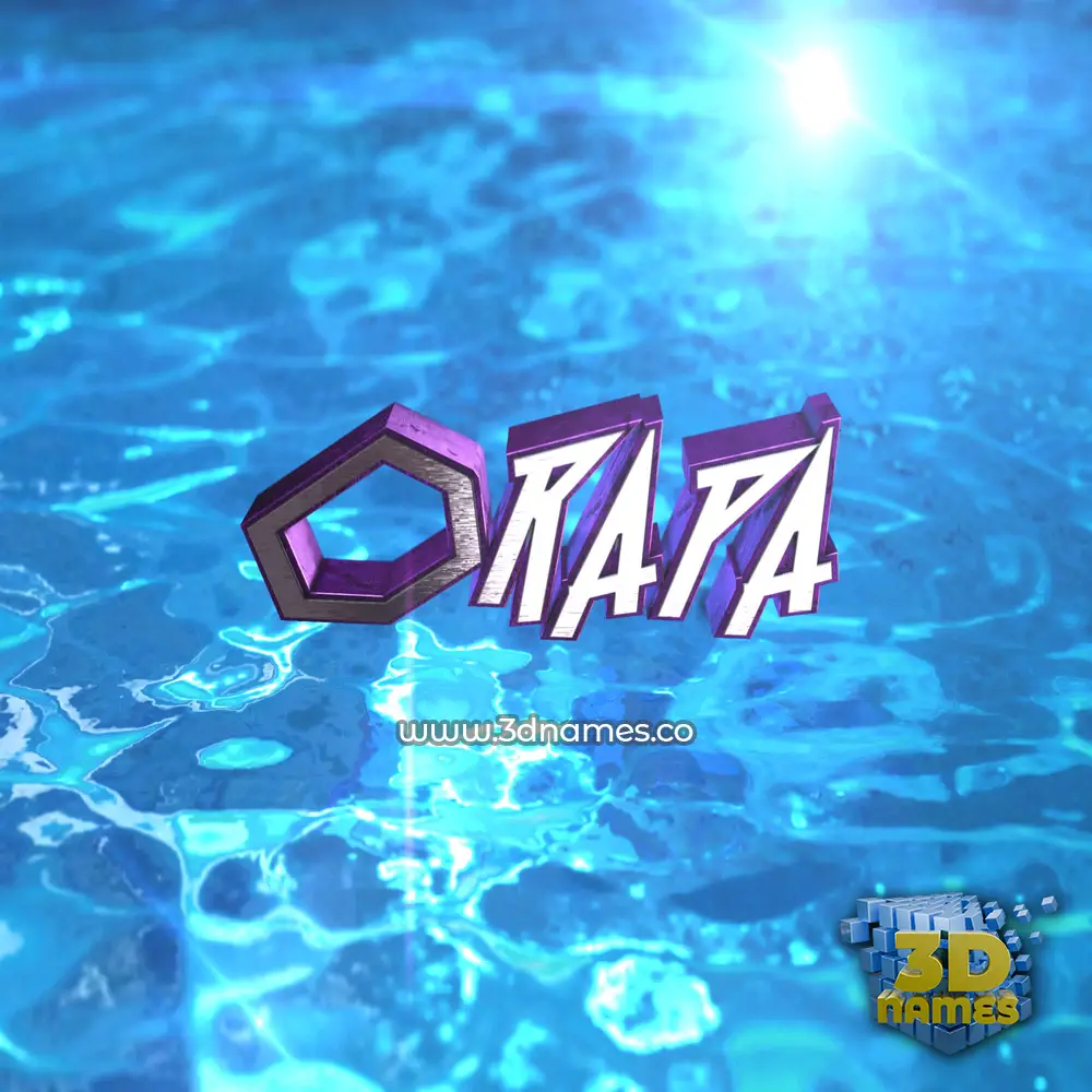 orapa in Water 2015 style - 3D name wallpaper