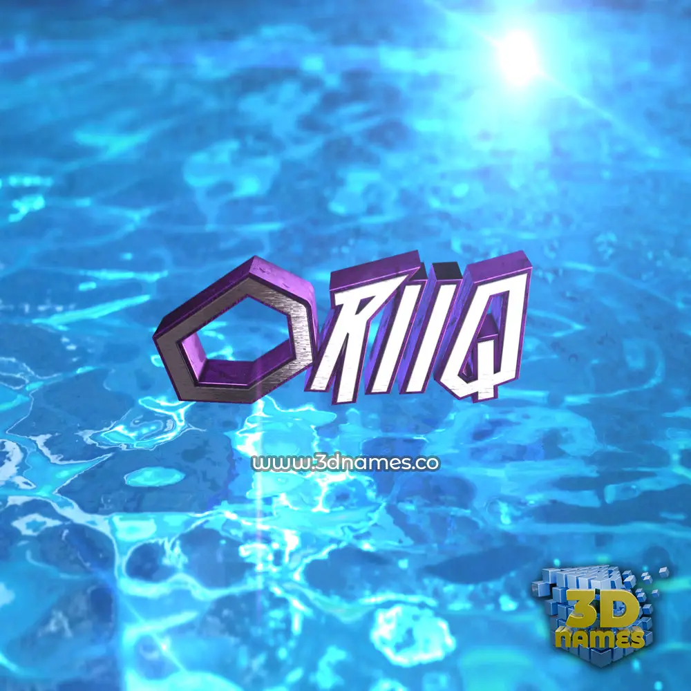 oriiq in Water 2015 style - 3D name wallpaper