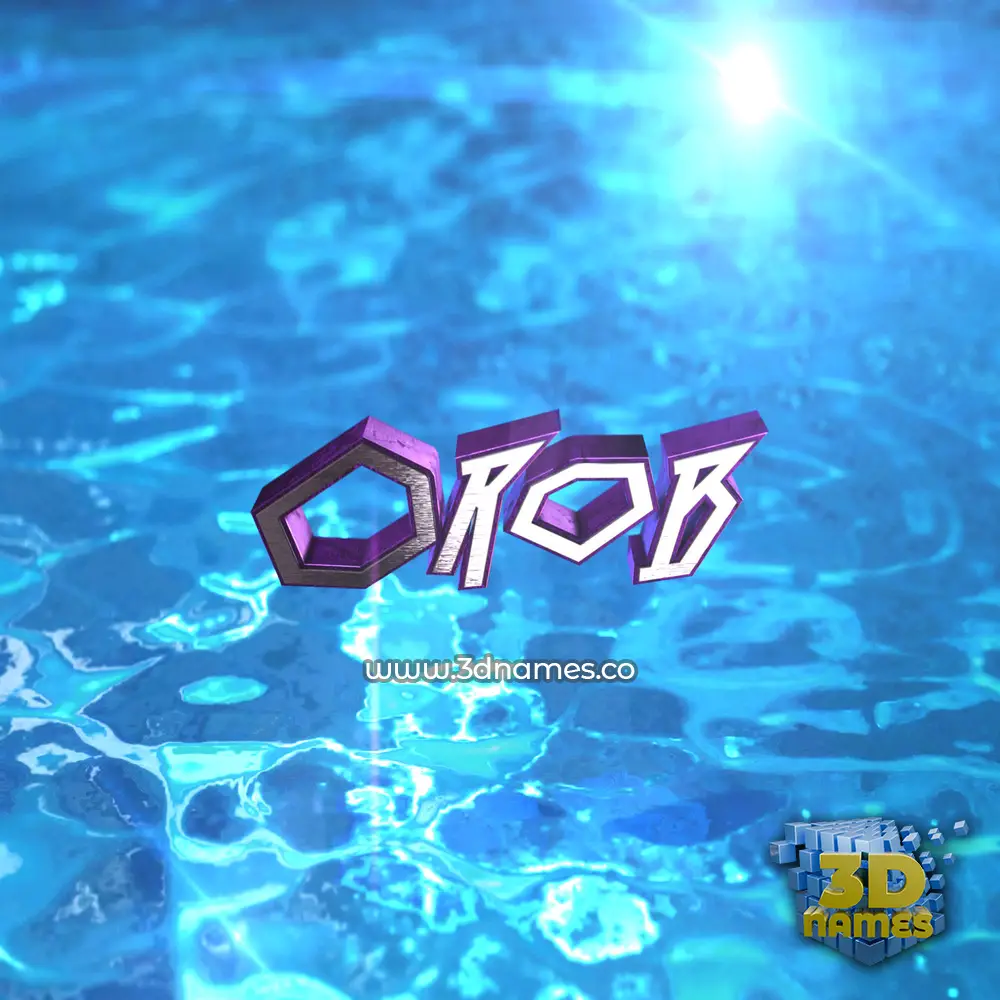 orob in Water 2015 style - 3D name wallpaper