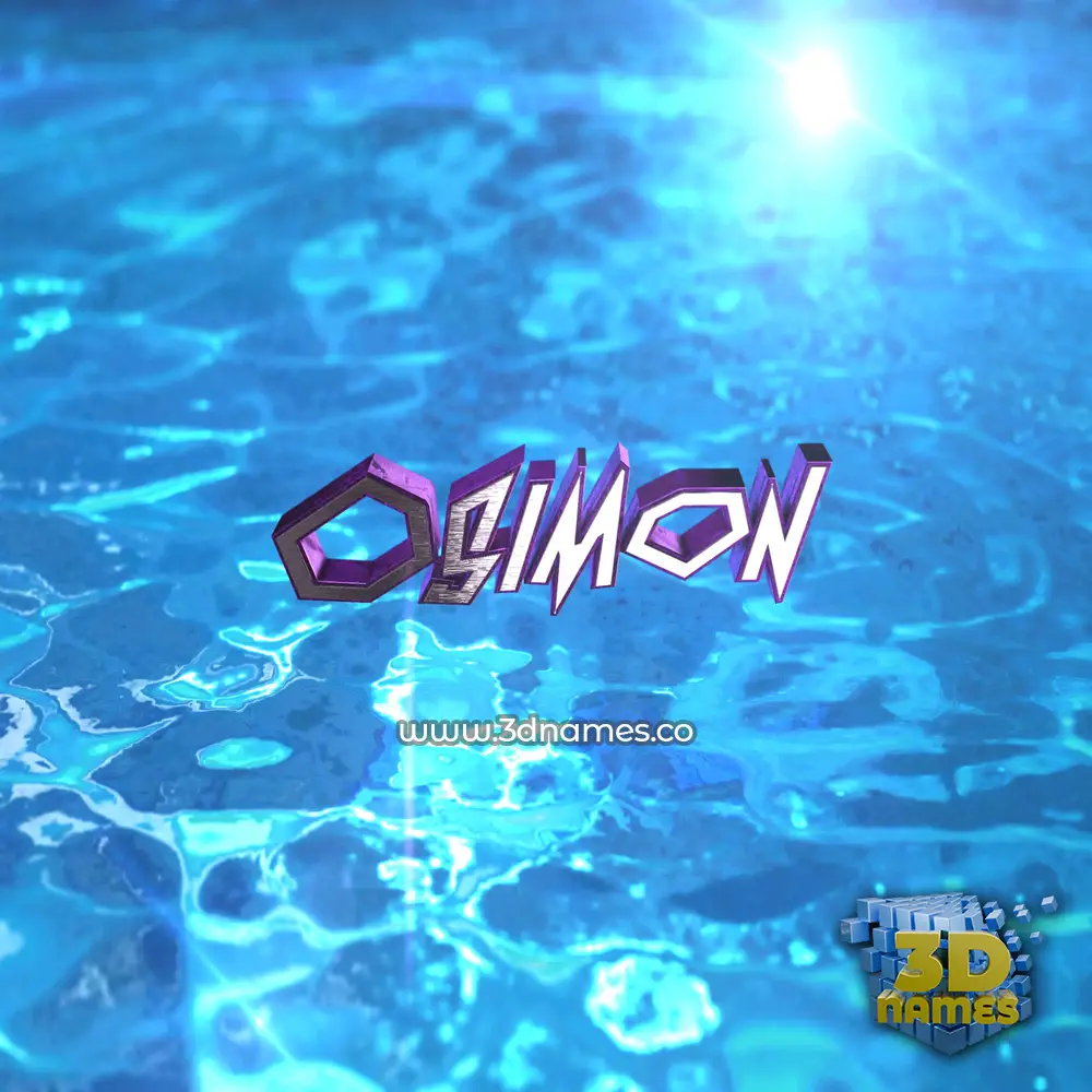 osimon in Water 2015 style - 3D name wallpaper