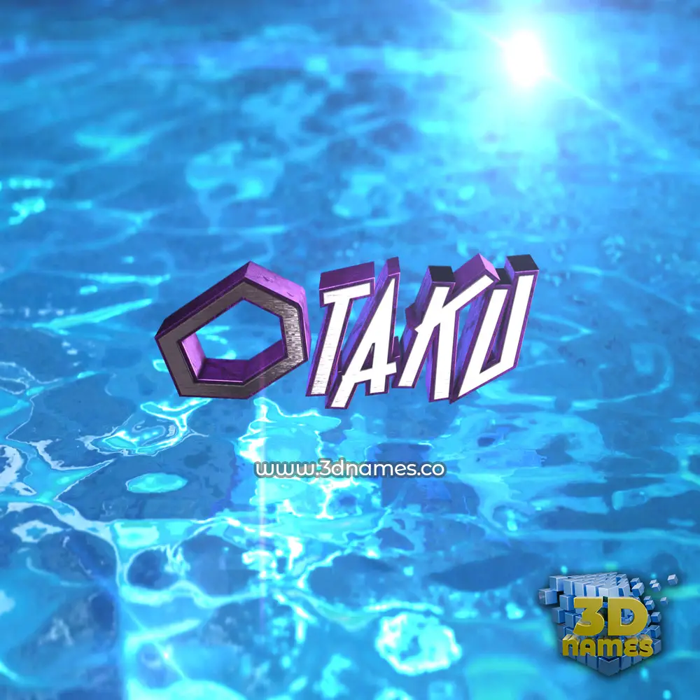 otaku in Water 2015 style - 3D name wallpaper