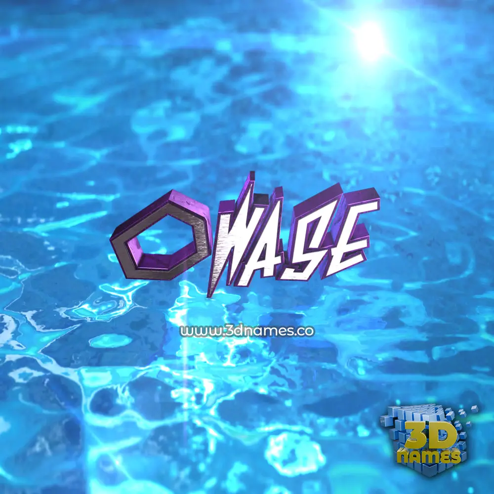 owase in Water 2015 style - 3D name wallpaper