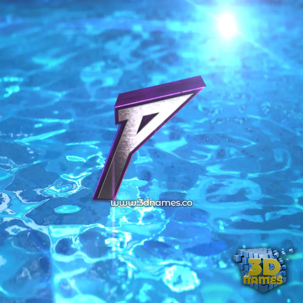 p in Water 2015 style - 3D name wallpaper