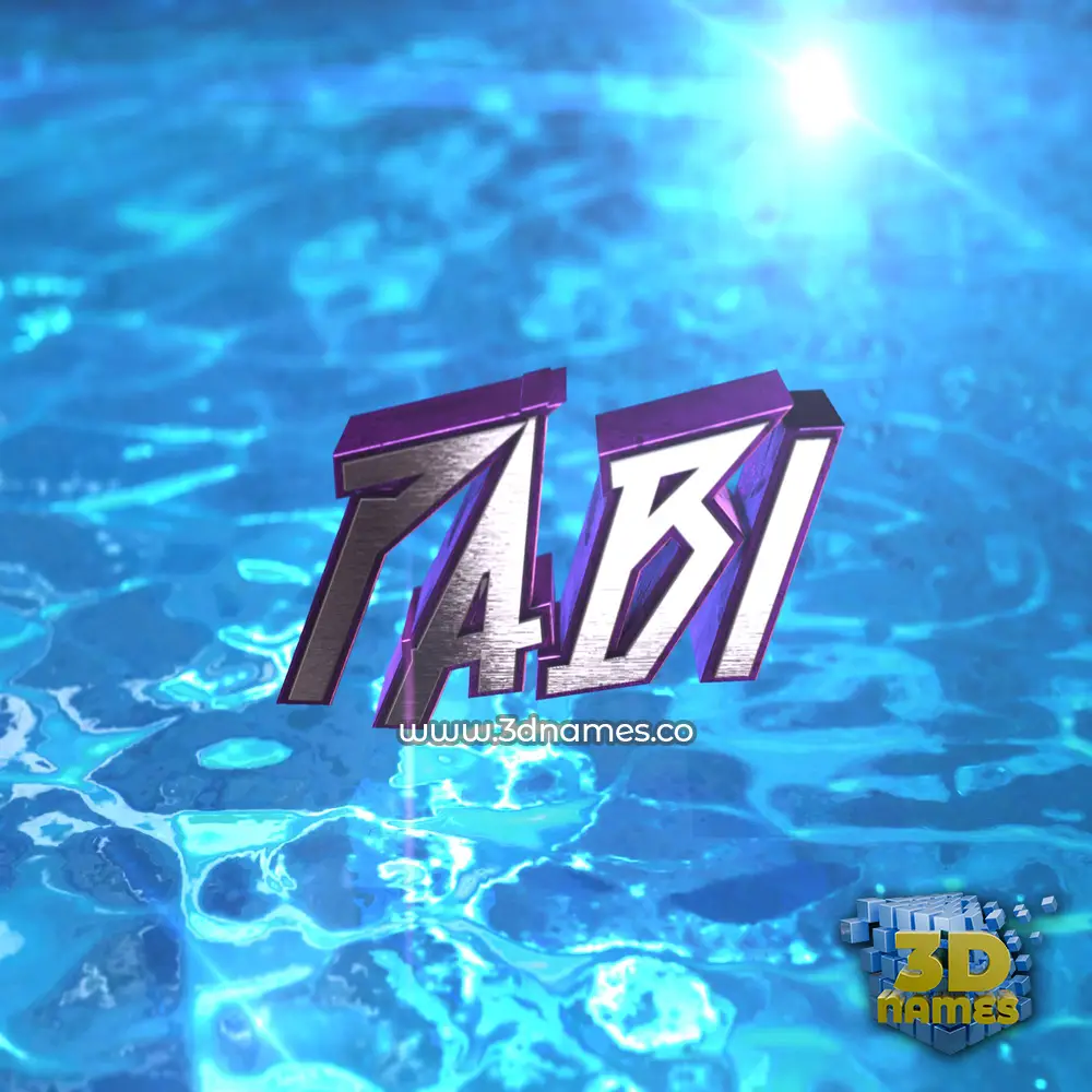 pabi in Water 2015 style - 3D name wallpaper