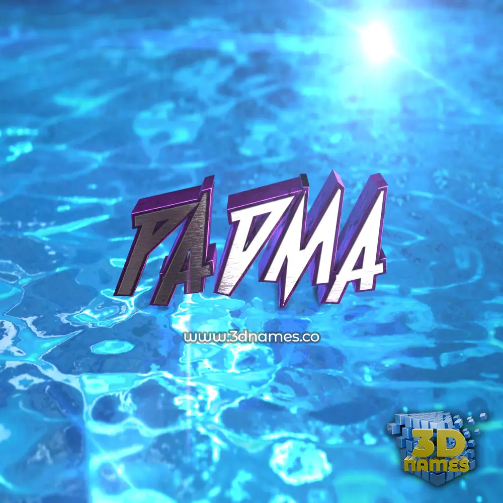 padma in Water 2015 style - 3D name wallpaper