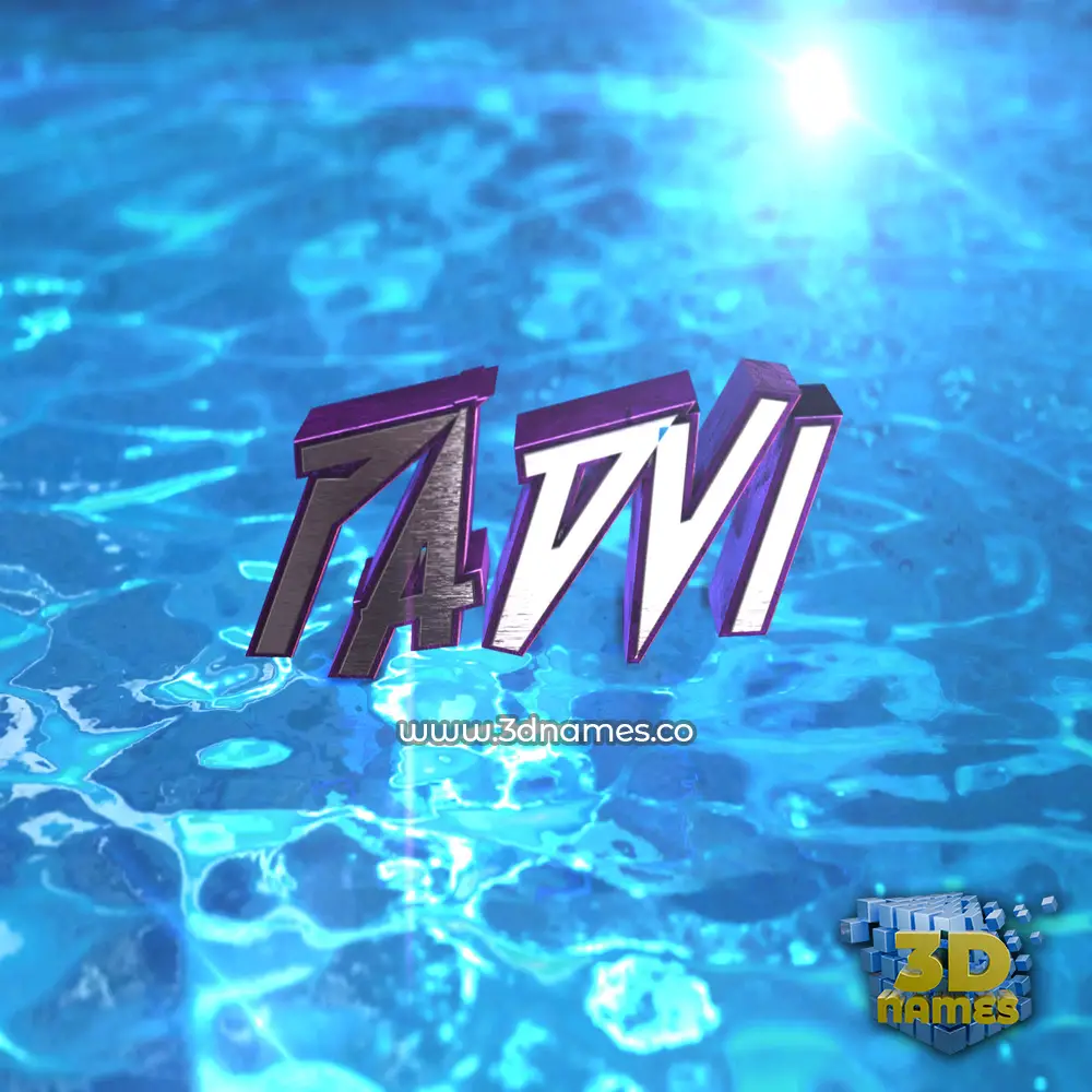padvi in Water 2015 style - 3D name wallpaper