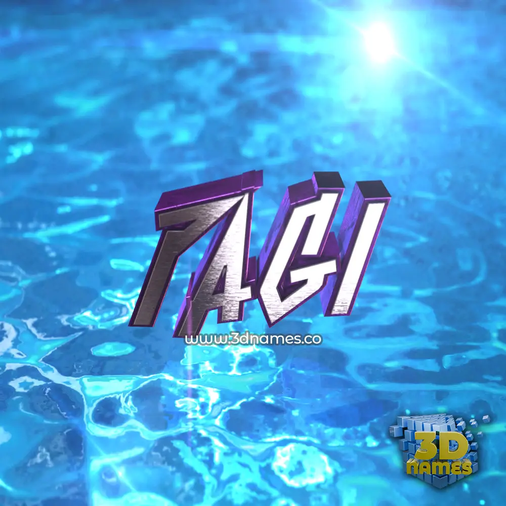 pagi in Water 2015 style - 3D name wallpaper