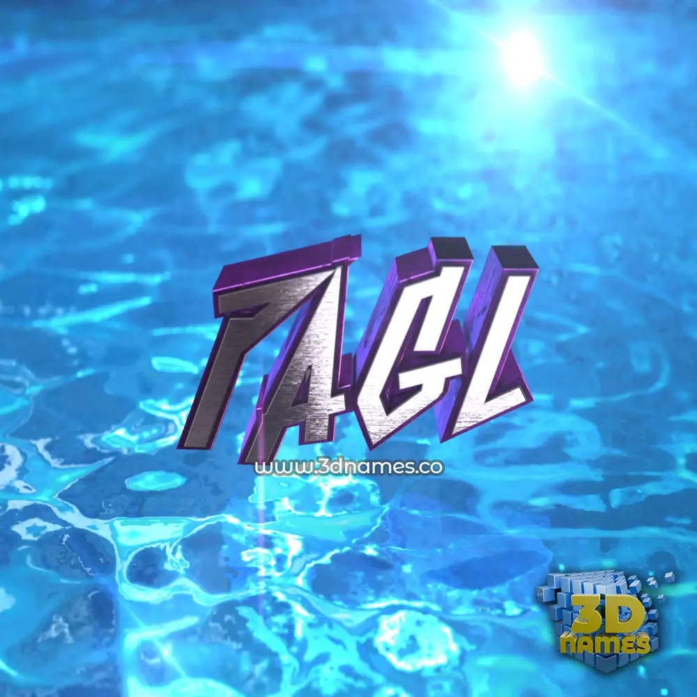 pagl in Water 2015 style - 3D name wallpaper