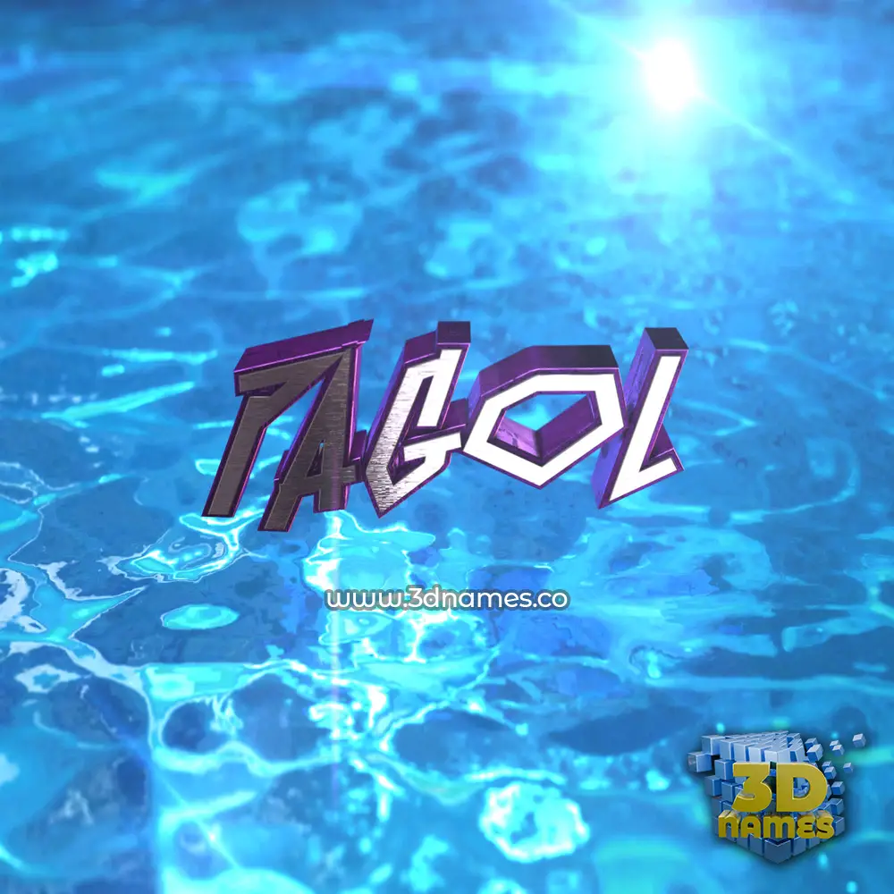 pagol in Water 2015 style - 3D name wallpaper
