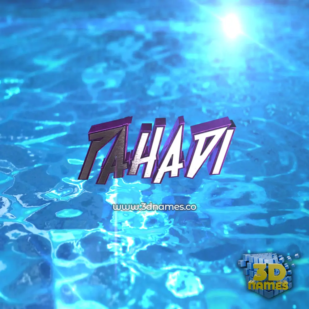 pahadi in Water 2015 style - 3D name wallpaper