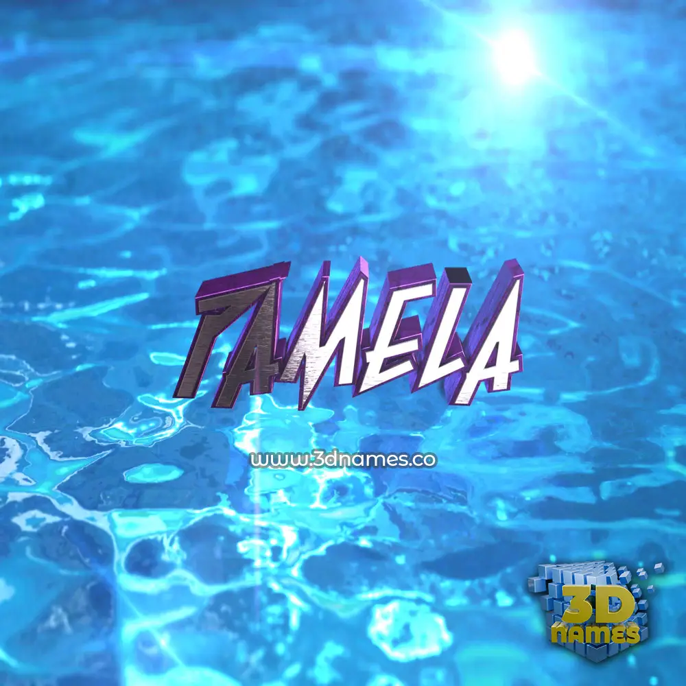 pamela in Water 2015 style - 3D name wallpaper