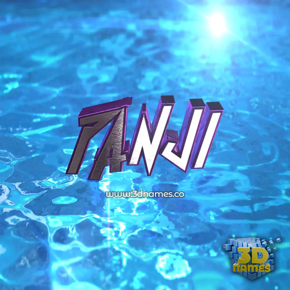 panji in Water 2015 style - 3D name wallpaper