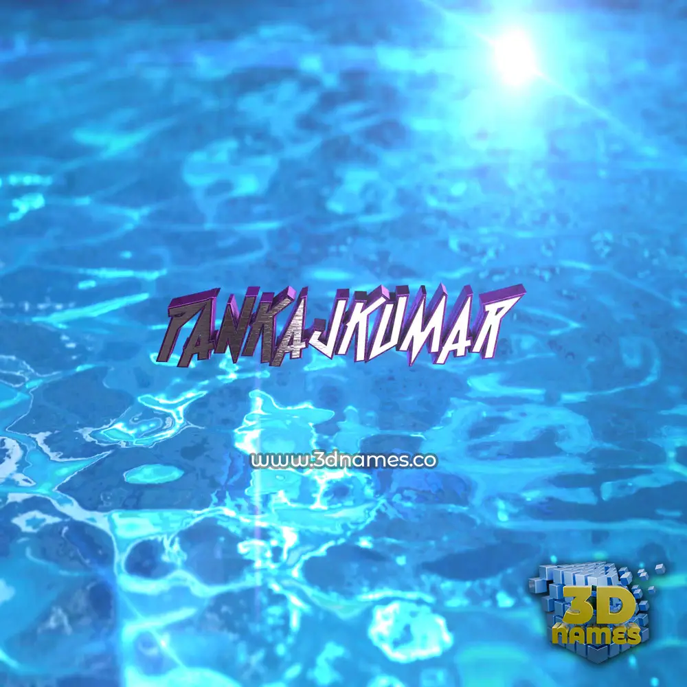 pankajkumar in Water 2015 style - 3D name wallpaper