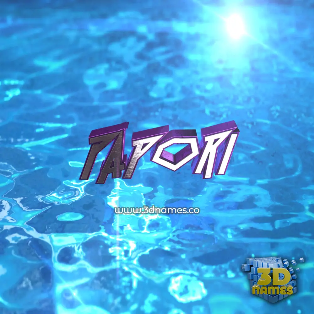 papori in Water 2015 style - 3D name wallpaper