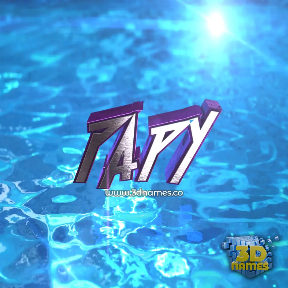 papy in Water 2015 style - 3D name wallpaper