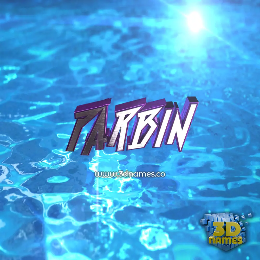 parbin in Water 2015 style - 3D name wallpaper