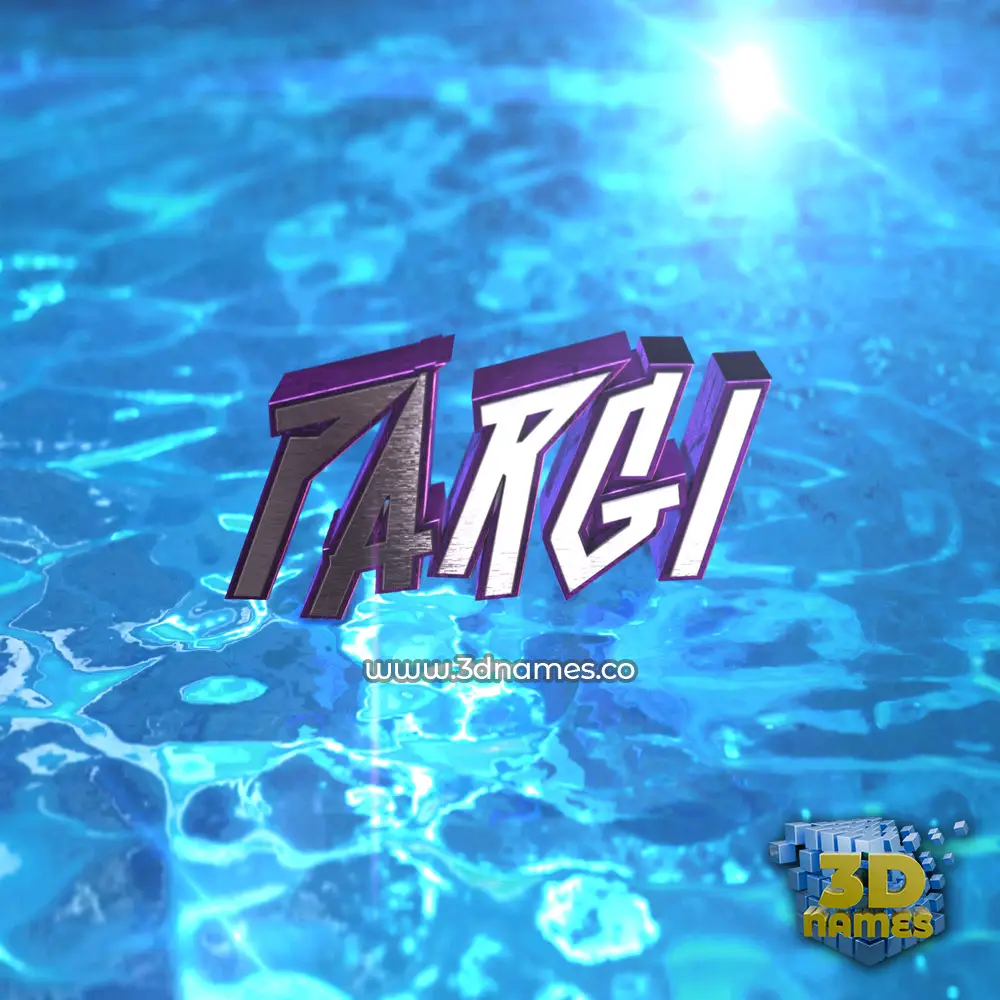 pargi in Water 2015 style - 3D name wallpaper