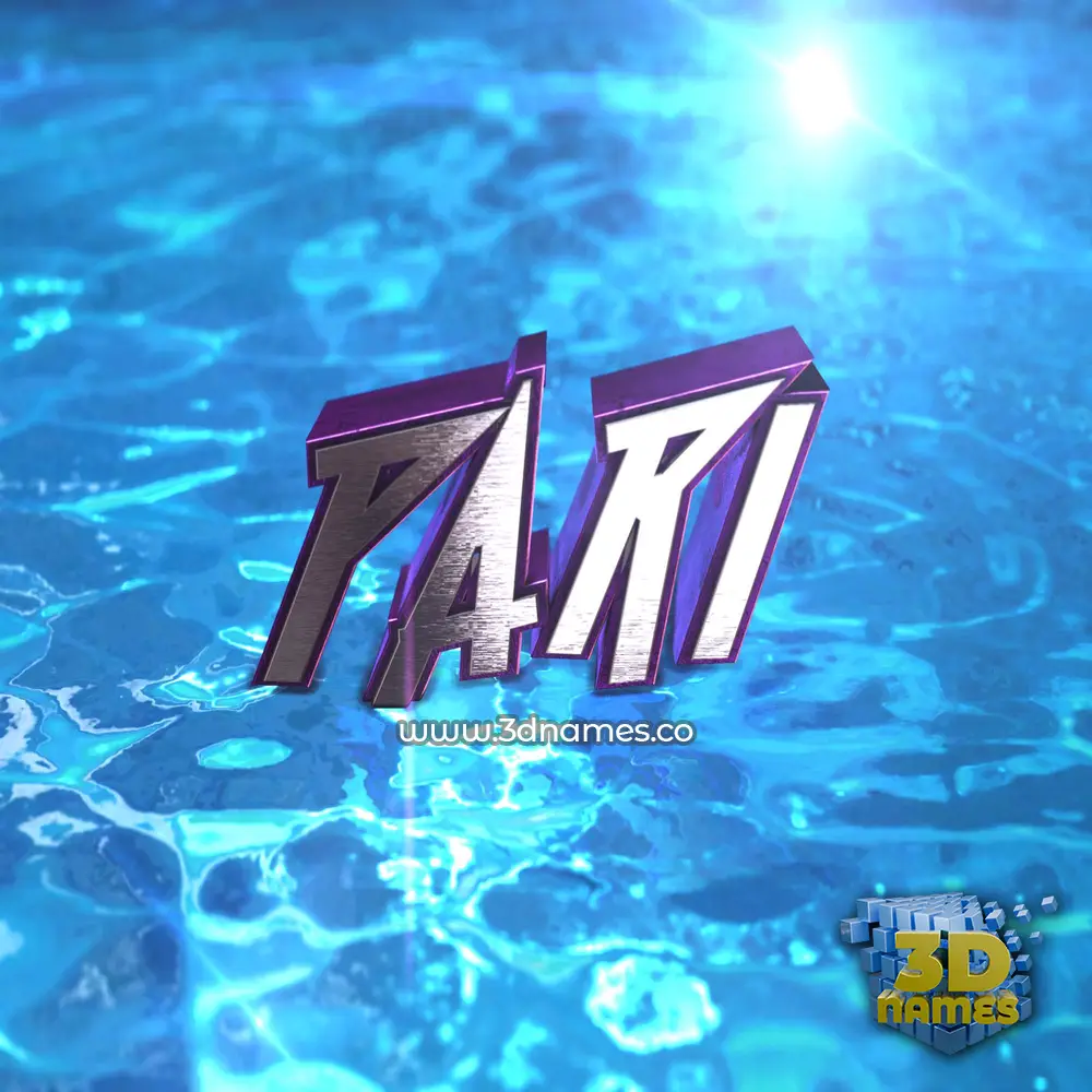 pari in Water 2015 style - 3D name wallpaper