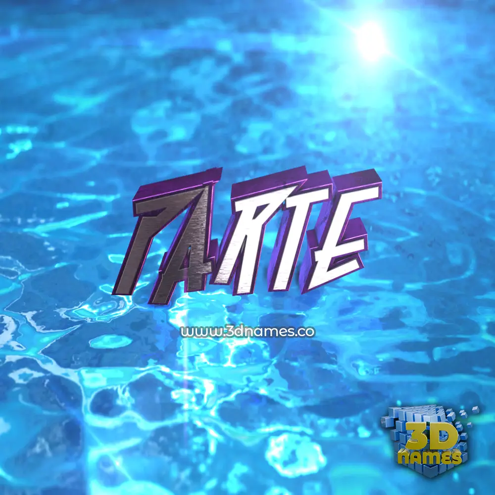 parte in Water 2015 style - 3D name wallpaper