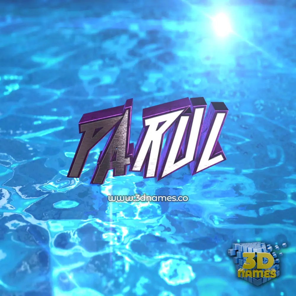 parul in Water 2015 style - 3D name wallpaper