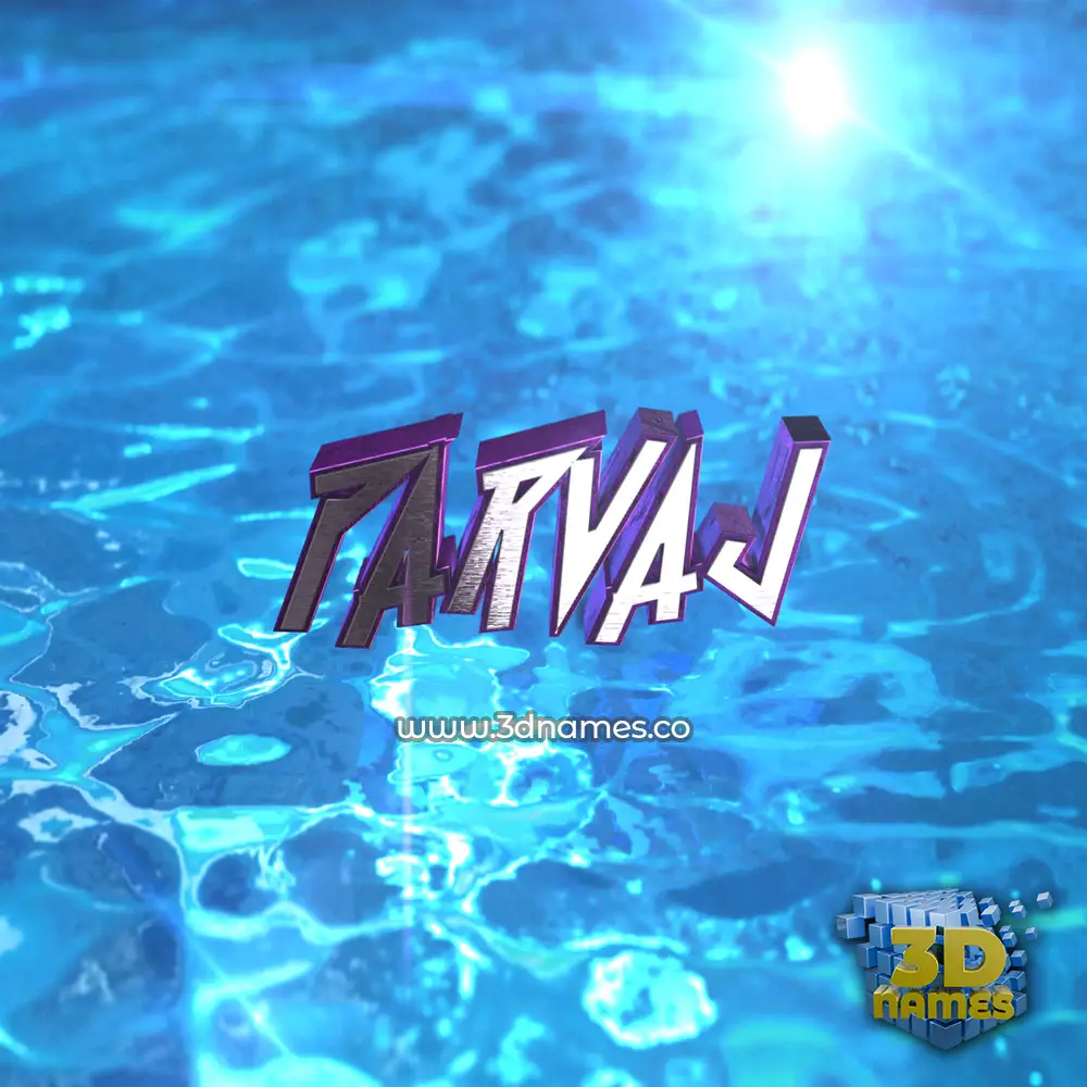 parvaj in Water 2015 style - 3D name wallpaper