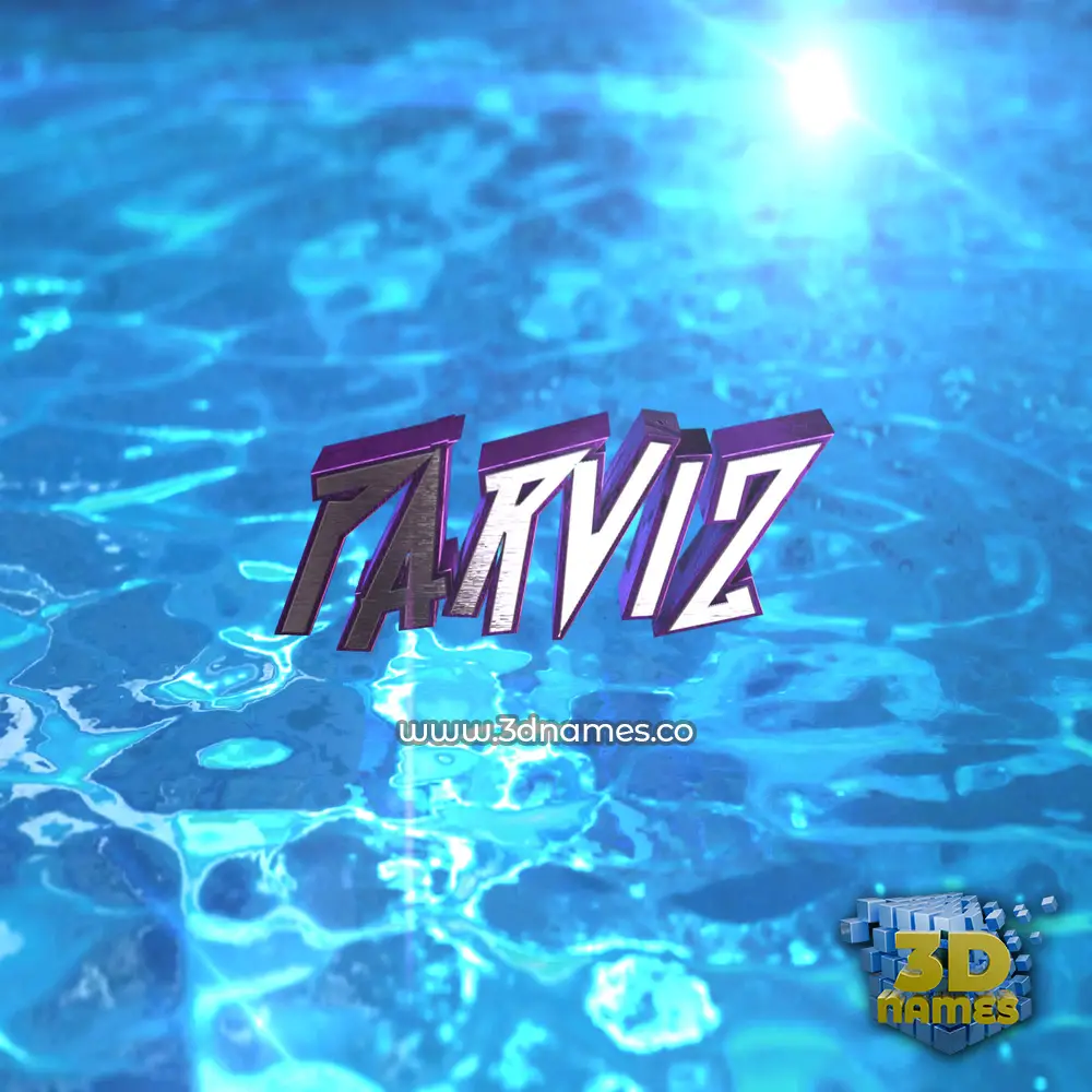 parviz in Water 2015 style - 3D name wallpaper