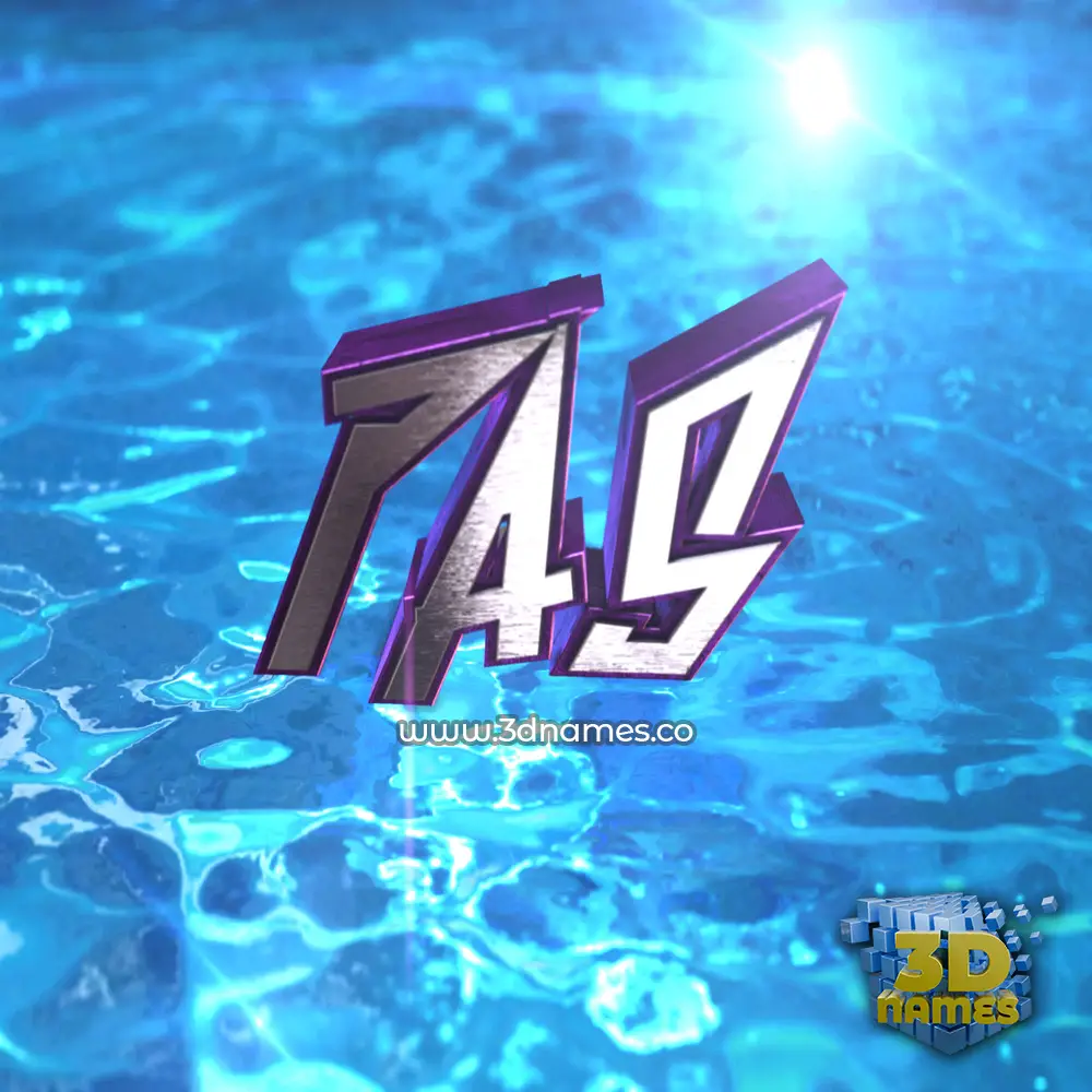 pas in Water 2015 style - 3D name wallpaper