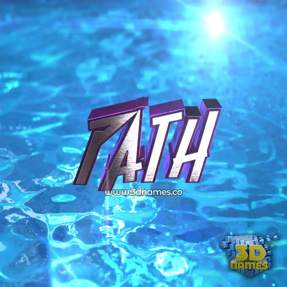 path in Water 2015 style - 3D name wallpaper