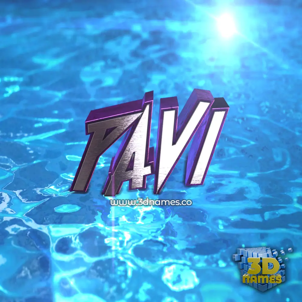 pavi in Water 2015 style - 3D name wallpaper