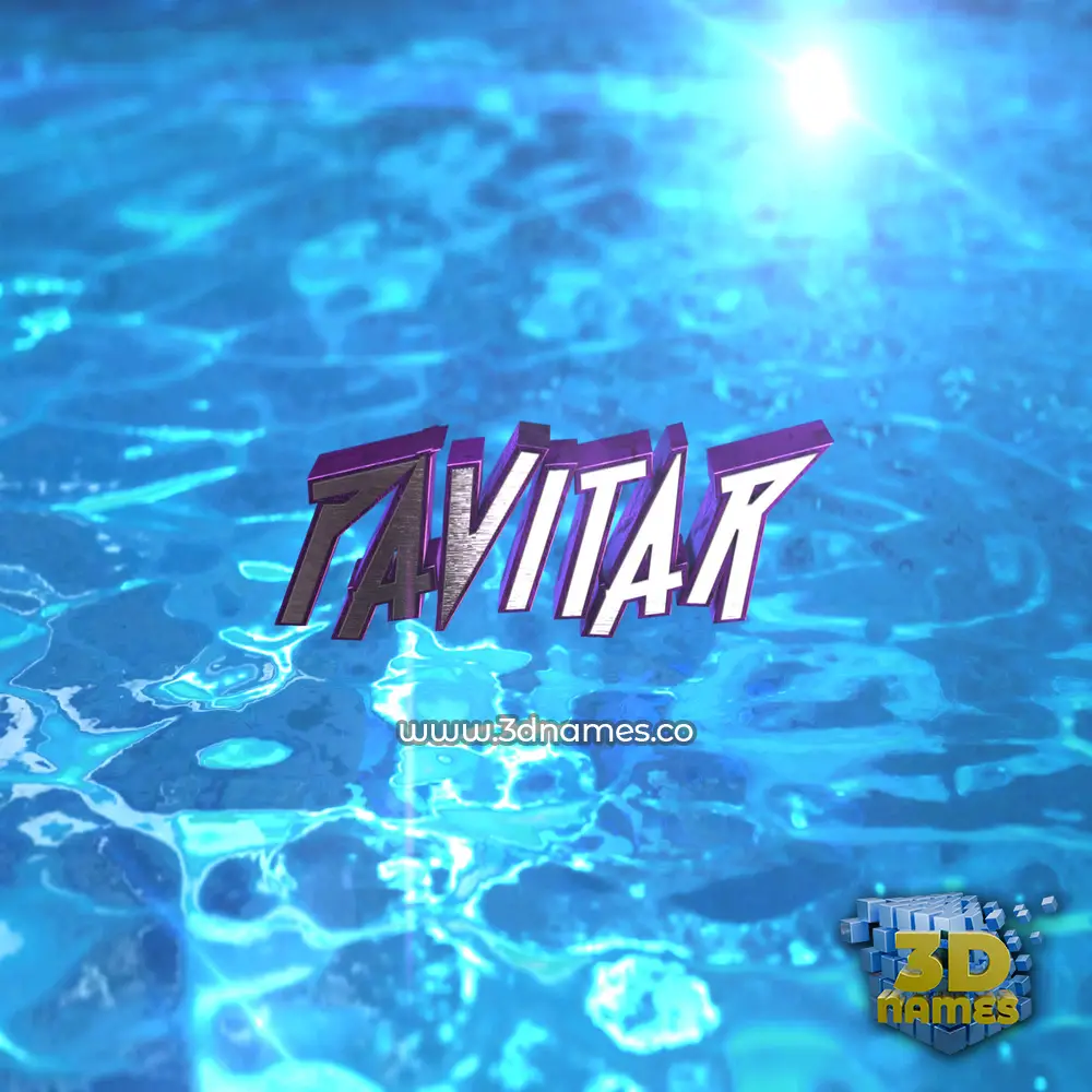 pavitar in Water 2015 style - 3D name wallpaper