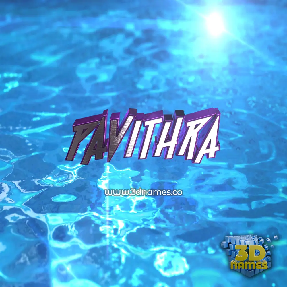 pavithra in Water 2015 style - 3D name wallpaper